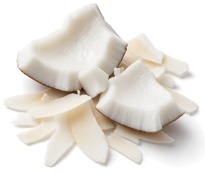 Fresh coconut pieces